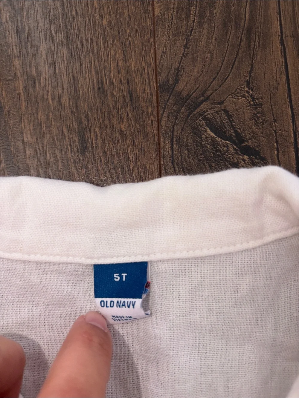Old Navy Cream Short-Sleeve Button Front Shirt